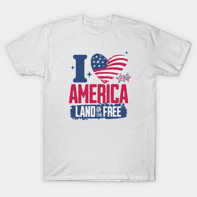 I Love America T-Shirt by Brookcliff